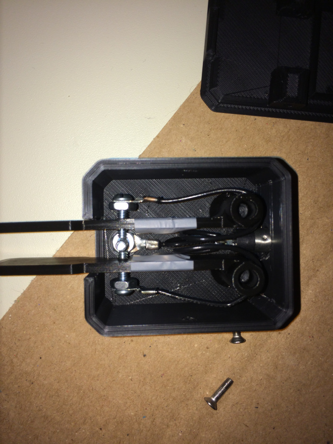 Morse key disassembled showing interior